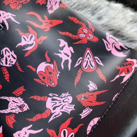 KILLSTAR Damned DEVIL Demon Tote Bag Purse Handbag Pentacle Metal Gothic Witchy - Picture 8 of 13